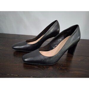 Alfani Step N' Flex Women's Tarah Black Leather Square-Toe Pumps/NWOB, Sz. 8M